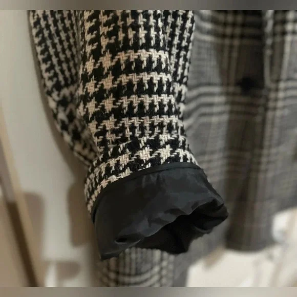 Talbots Women Black and White Plaid Blazer - Picture 6 of 10